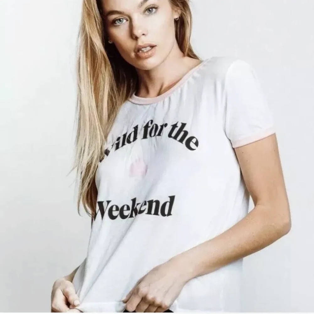 EUC Medium Wildfox Wild for the Weekend Ringer Tee!